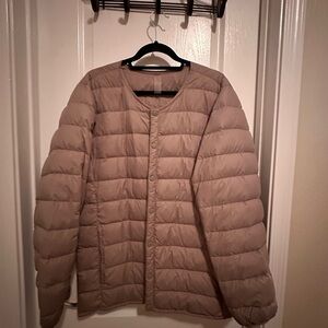 Outdoor Voices Beige Puffer Jacket